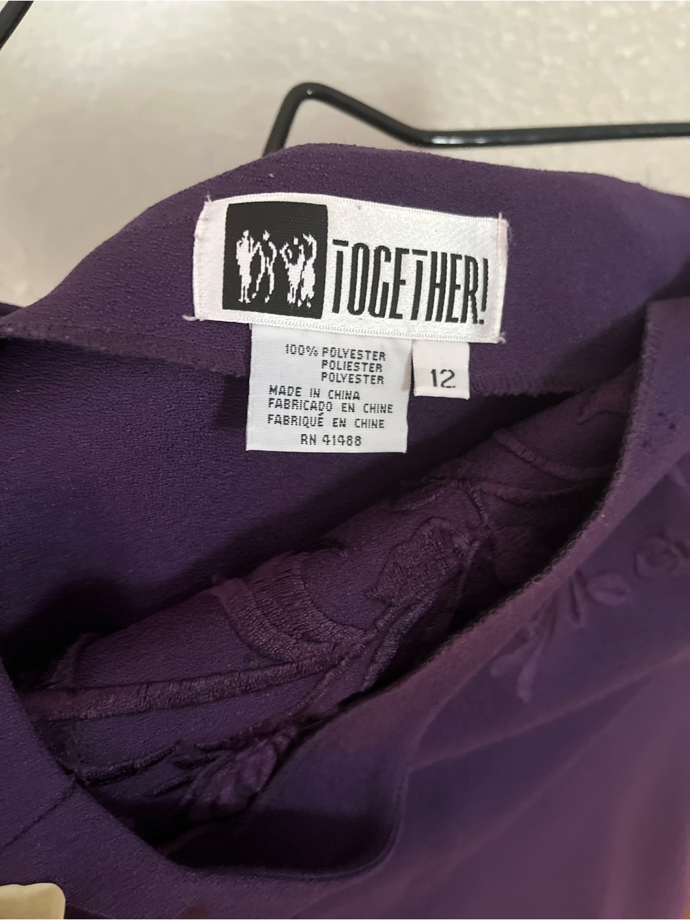 Together Elegant One-Shoulder Purple Evening Dress - Picture 6 of 9